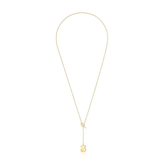 Tous Short Gold Bear Necklace with Onyx 1950 - Picture 2 of 4